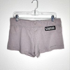 Savage Barbell Cotton Shorts Gray Large